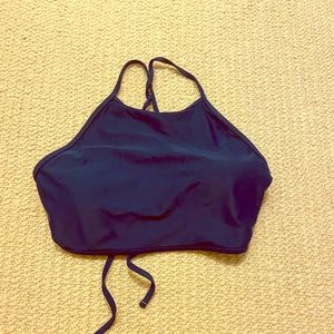 AERIE Navy halter Bikini Top